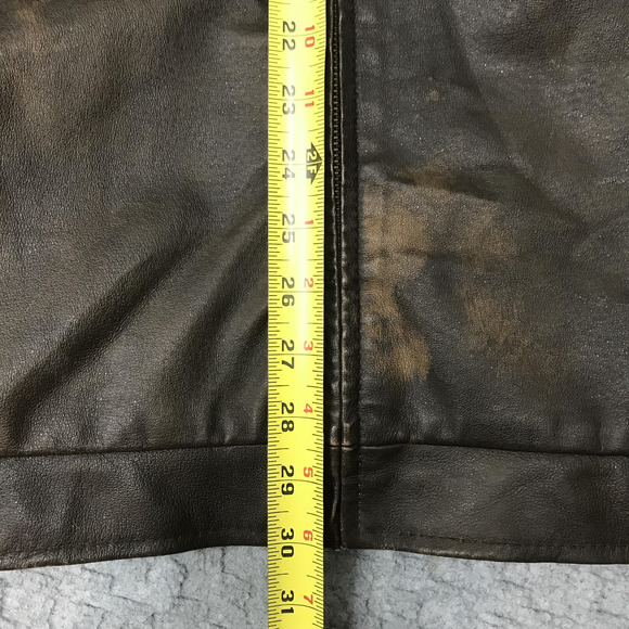 Austin Clothing Co Leather Jacket Mens XL Brown Zip Bomber Pig Nappa Quilted - Picture 13 of 16